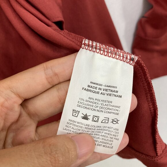 Nike Rust Brown size XXL Draped Open Front Stretch Knit Lightweight Jacket - Picture 6 of 8